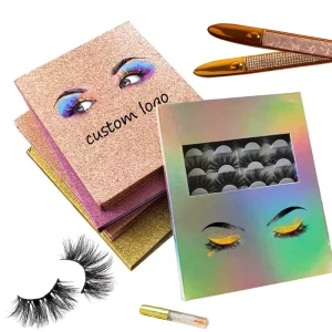 Vendor 25mm Free Sample Eyeliner Packaging Boxes Lashbook Sets Tweezers 6d Fluffy Mink Eyelash