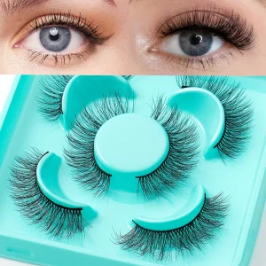 Vendor 3d Faux Mink Lashes Fluffy d Curl 15mm Strip Lashes That Look Like Eyelash Extensions with 3pairs