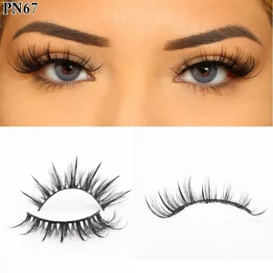 Vendor Makeup Private Label Wet Mink Eyelashes Faux Mink Lashes Spikes Fluffy 16mm 18mm 25mm Volume Natural Full Strip Eyelashes