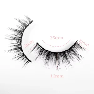 Vendor Private Label Wet Mink Eyelashes Fluffy Volume Natural Full Strip Faux Mink Lashes