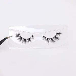 Vendors 3D Faux Mink Eyelashes Custom Packaging Box Own Logo Brand 12mm 3D Synthetic Full Strip Eyelashes