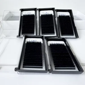 Verified Supplier High Density Individual Lash Extensions Deep Black Professional Lashes for Professional Studios