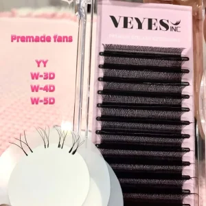 Veyes Pre Made W Shape Eyelash Extensions 3D 4D 5D 6D Volume Fans Synthetic Handmade False Eyelashes in Mix Lengths