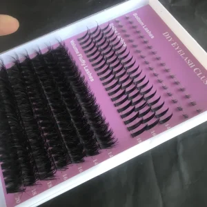 Fashion Trendy Spiky Pre segmented Lashes Multi layer 3D Design Oil proof Durable Create Exquisite Eye Makeup Easily