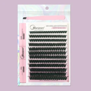 Volcanic Rust Ash DIY Cluster Eyelash 94D M Curl 12-18mm Dark Earth Mixed Brown Red Warm Dramatic Hiking Volcano Explorer