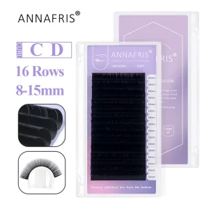 Volume Classic Lash Tray Synthetic Hair Handmade Natural Long Soft Matte Black 0.15mm C D Curl 8 15mm Extensions