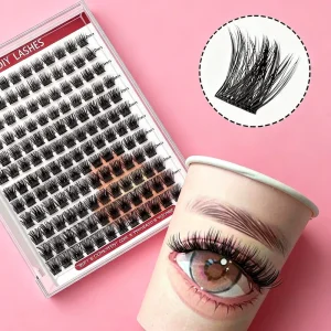 Volume Cluster Lashes Kit Wispy Fluffy Reusable Cruelty-Free Eyelashes for Daily Wear and Events