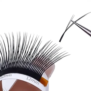 Volume Eyelash Extension Mega Wispy Premade Lash Fans 0.07 CC Curl Fox Y Lash Trays Handmade Cruelty-Free Vegan