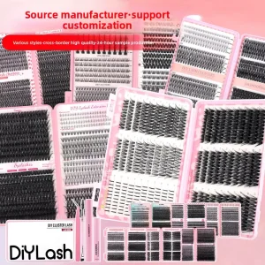 Volume Fluffy Cluster 40D 30D 50D 100D 200D DIY Cluster Eyelashes Segment Lash Clusters
