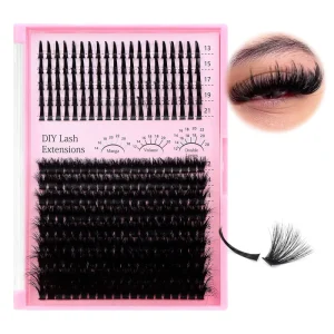 Volume Fluffy Cluster D Curl DIY Cluster Eyelashes Private Label DIY Lash Extensions