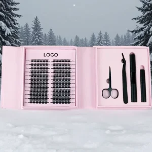 Volume Fluffy Wispy Cluster Eyelash Extension Kit with Lash Spikes