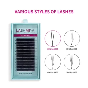 Volume Lash Extensions Individual Extension German PBT Fiber Natural Long Handmade Korean Lash Clusters Matte Black Eyelash