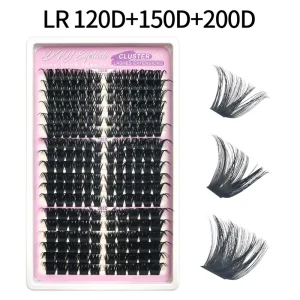 Volume Lashes Mixed Density Segmented Eyelash Fluffy False Eyelashes Extensions Private Label DIY Lash