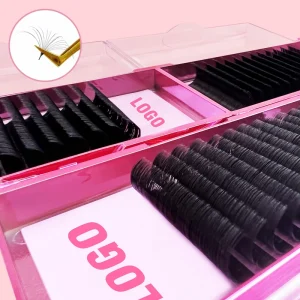 Volume Matte Black Dark Fluffy Cashmere Lash Extensions Velvet Mink Lash Trays Eyelash Extension Lash Supplies