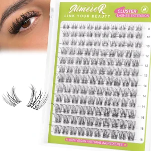 Volume Softness Vivid Wispy 3D Feathery Effect Cluster Lash Extension 0.01mm Ultra Thin Band Lash Handmade Lash Cluster Kit