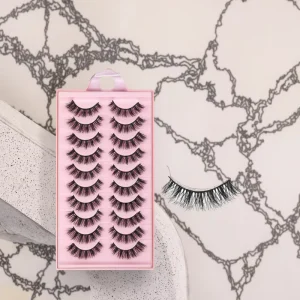 Volume Wispy Lashes Full Fluffy Effect 3D Silk Fiber Lashes Plump Volume Effect Soft Strips Eyelashes