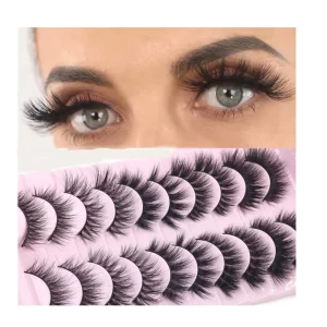 Voluminous Natural Mink Strip Lash Mink 7d Lashes 15 30mm and Customized Packaging