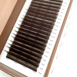 预制扇形W睫毛加长 3D 4D 5D W形睫毛 合成水貂纤细蓬松十字卷睫毛