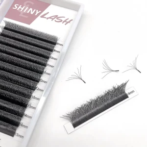 W Shape 3d Individual Volume Lashes Extension 0.05 Clover Lash Extension Mink Eyelashes Extension Supplier