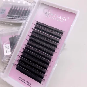 W Shape Clover Lash Soft Matte Black Full Volume 3D Weave EyeLash Extension Three Leaf Individual Lash Extension