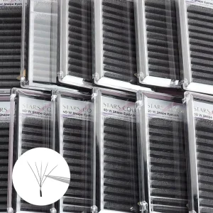 W Shape Eyelash Extension Weave Clover 3D 4D 5D 6D YY Eyelashes Crisscross Lashes Cils WYY Private Label Lash Trays