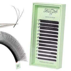 W Shape Natural Comfortable Delicate Long Synthetic Hair Machine Made False Eyelashes with CC Curl Volume