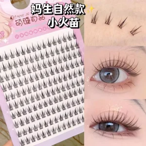 W-Shaped Lashes Large Curly Eyelash Clusters Single Tuft False Eyelashes Segmented Eyelashes