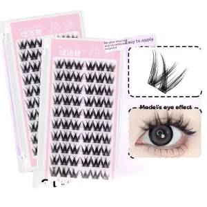 W Type Dense Small Flower for Full Strip Synthetic Hair Machine Made Glue Free Large Flower for Light European Eyelashes
