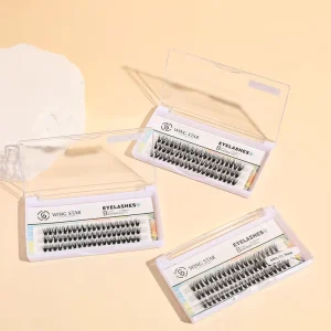 WINGSTAR 3 Rows 40D Segmented Eyelashes Natural Style Individual Lashes Professional Factory OEM ODM