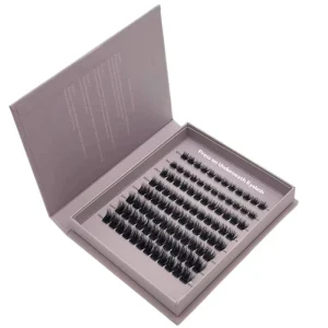 Waterproof Long Lasting 8mm 14mm Private Label Lashes Invisible Clear Band Pre Glued Press on Cluster DIY Lashes Factory