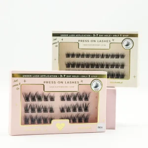 Waterproof Plant Fiber Press On Lash Clusters Invisible Clear Band Reusable Self adhesive Cruelty Free 3D Effect Strong Hold