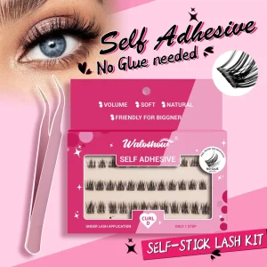 Waterproof Pre Glued Eyelashes Handmade Self Adhesive Lashes Press on Cluster Diy Lashes Lash