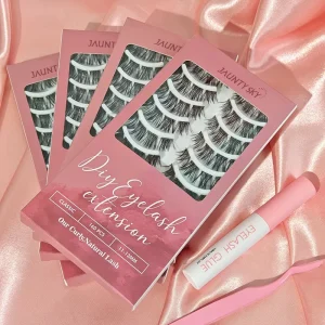 Waterproof Pre Mapped Lash Cluster for Lazy Girls Pre Bond Self Adhesive Segment No Glue Required Wispy Eyelashes