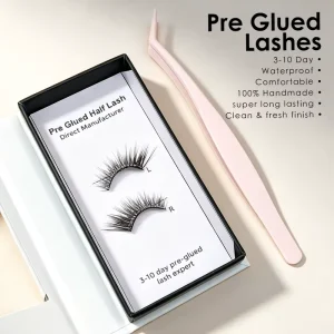 Wedding Wispy Styles Pre Glued Half Lashes Fluffy Manga Cluster No Glue Needed 100% Handmade 3-10 Day Wear for UK France Italy