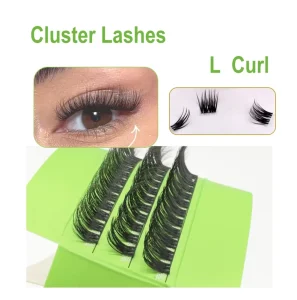 Weightless Handmade Plant Fiber False Eyelashes Pre Mapped Pre Cut Diy Cluster Lashes Wispy Private Label L Curl