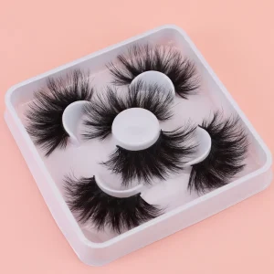 Western Style Voluminous 3D False Eyelashes Long Curled Multi Layered One Piece Lashes in Stock