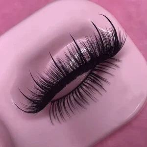 Wet Look Spike Lashes Faux Mink Wispy False Eyelashes Vendor Handmade 25mm Manga Full Strip Eyelash