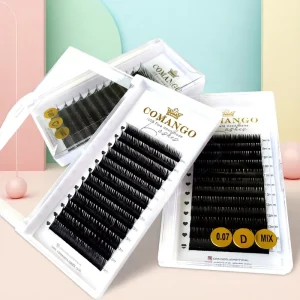 Wet Manga Cosplay Lashes Fluffy Spikes Animal Type 0.07mm Curl Individual Cluster Eyelash Extension