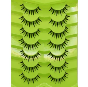 Weyzim 7 Pairs 3D for Faux Mink Full Strip Eyelashes Vegan Soft Reusable 0.07MM Thickness Cruelty Free