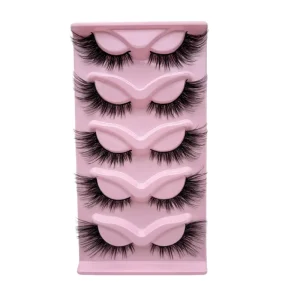 Whole False Eyelashes Cat’s Eye Tail Elongated Thick 5 Pairs Tray Fox Oblique Fly Princess Shiyu Synthetic Hair Model 5 pair