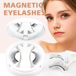 Whole Hard Magnetic False Eyelashes Suitable for Daily Wear 2 Hard Magnets Strong Magnetic No Glue Reusable Eyelashes