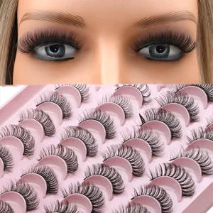 Whole Sale 3d Eye Lashes Strip Brand Packaging Vendors Private Label d Russian Strip Eyelash