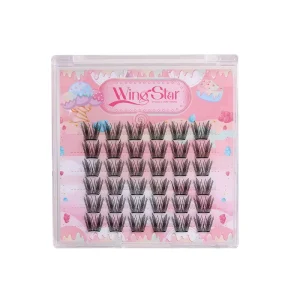 WingStar Natural Fluffy Segmented False Eyelashes 6 Rows Soft Light Comfortable Fake Lashes Create a Trendy Elongated Effect
