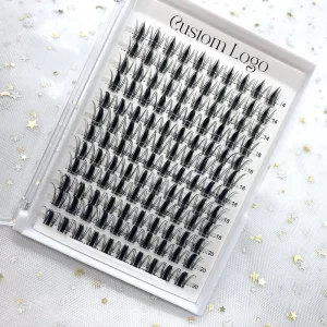 Wispy Anime Cluster Lashes Your logo Manga Lash Clusters with Spikes