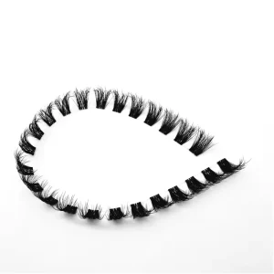 Wispy Cluster Eyelashes 3D Fluffy Natural Layered Look Korean PBT Hairs Pre Mapped Segmented Lashes Clusters Lash Extension