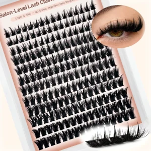 Wispy Cluster Lash Extensions Anime Spiky Manga D for 10-12mm for Synthetic Hair Handmade 12 Rows Reusable DIY False Eyelash