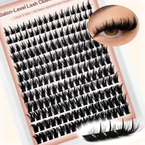 Wispy Cluster Lash Extensions Anime Spiky Manga D for 10 12mm for Synthetic Hair Handmade 12 Rows Reusable DIY False Eyelash