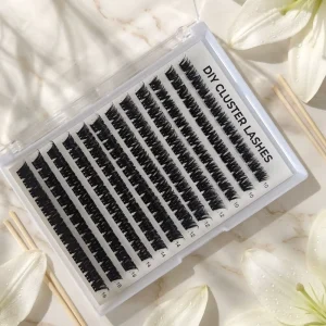 Wispy Cluster Lashes Bulk No Logo Thin Band Cluster Eyelashes