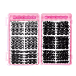 Wispy Cluster Lashes Individual DIY Lash Extensions Custom Packing & Provide Label 10 16mm Mixed Length Lash