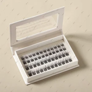 Wispy Comfortable Invisible Band Self Adhesive Lash Clusters Pre Glued Press on Pre Cut Bonding Lashes DIY High Quality Box